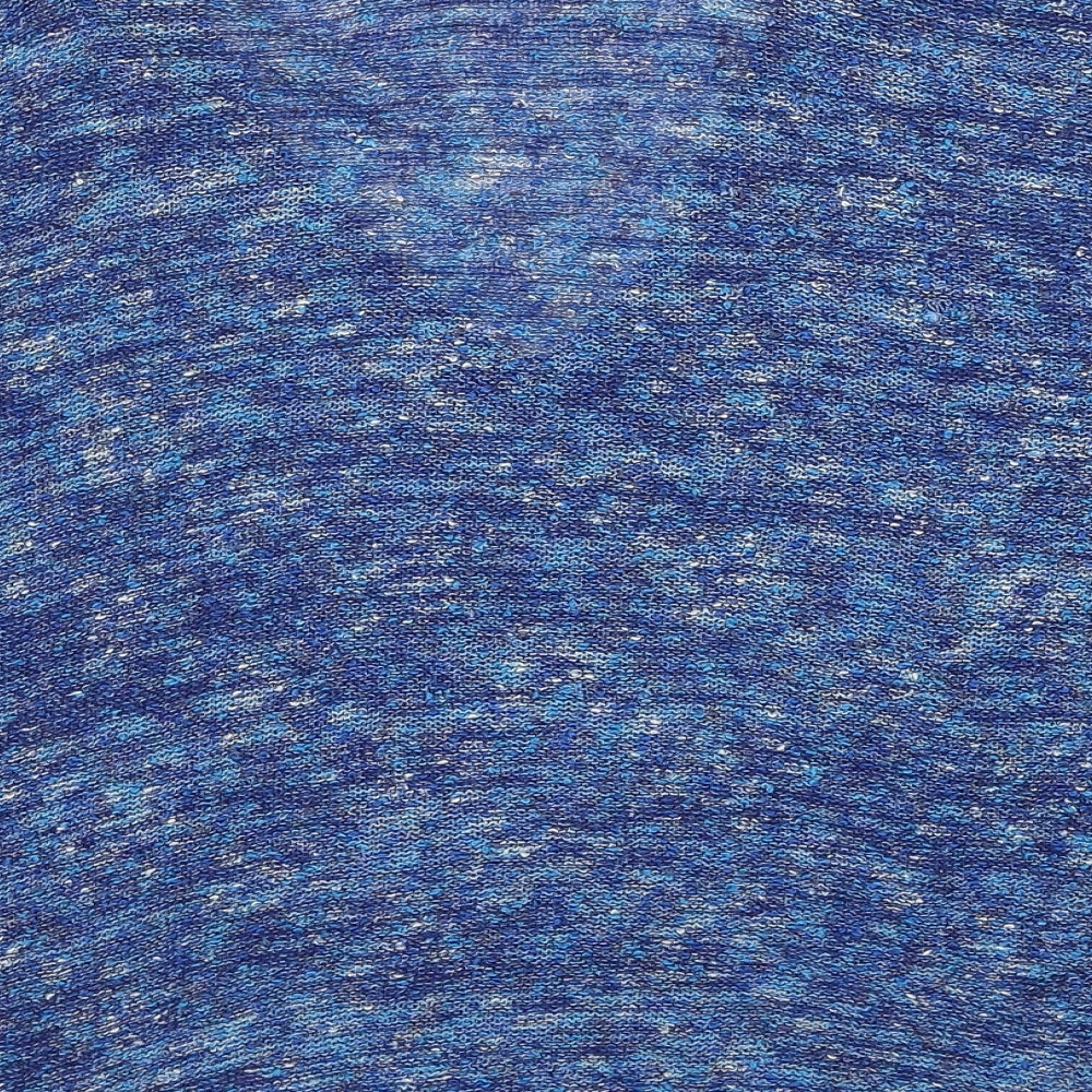 M&Co Womens Blue V-Neck Acrylic Pullover Jumper Size M