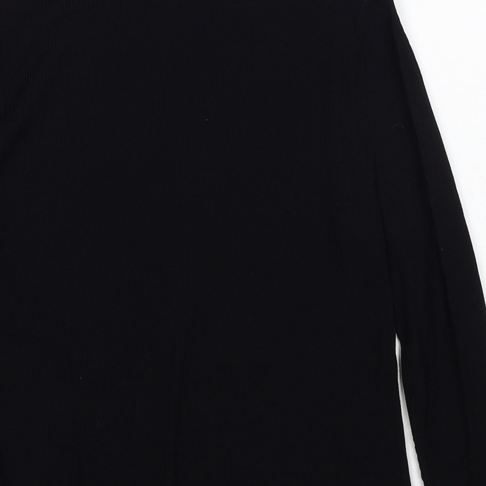 ASOS Womens Black Mock Neck Viscose Pullover Jumper Size 6