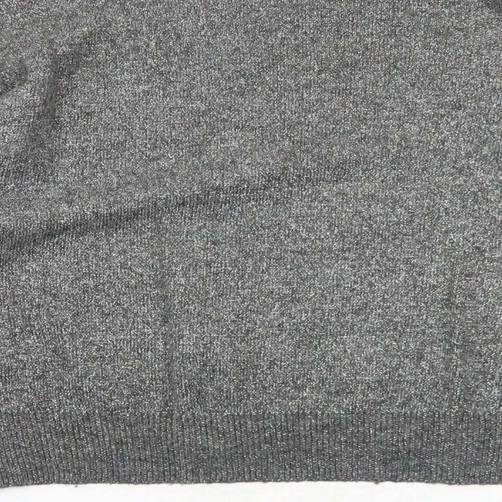 H&M Womens Grey Round Neck Acrylic Pullover Jumper Size S