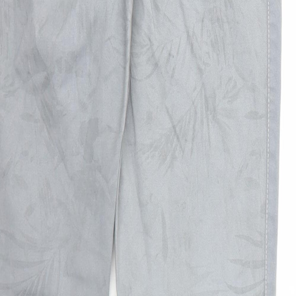 Blue Motion Womens Grey Herringbone Cotton Skinny Jeans Size 8 Regular Zip