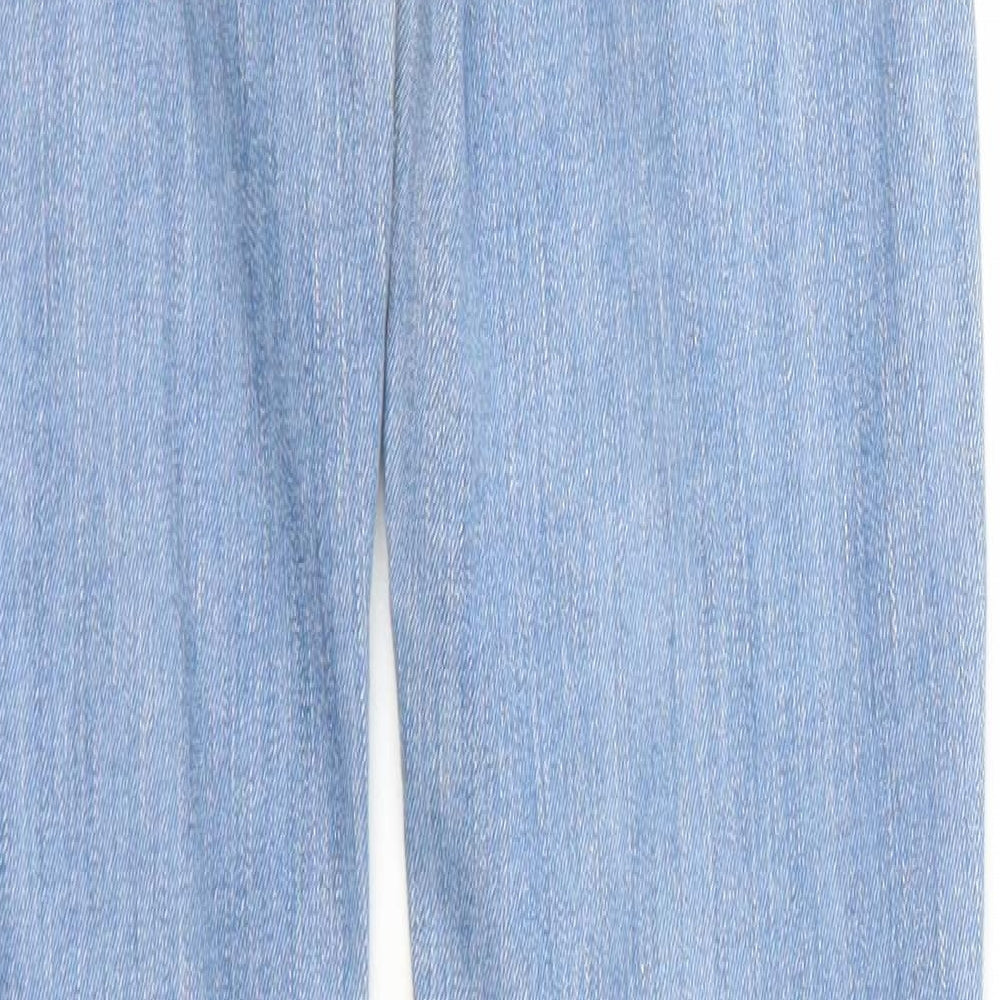 H&M Womens Blue Cotton Skinny Jeans Size 6 L32 in Regular Zip