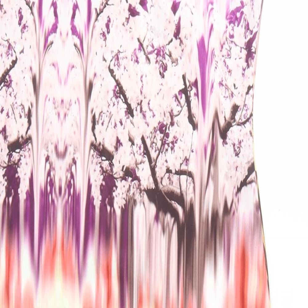 Papaya Womens Multicoloured Geometric Polyester A-Line Size 12 Round Neck Pullover