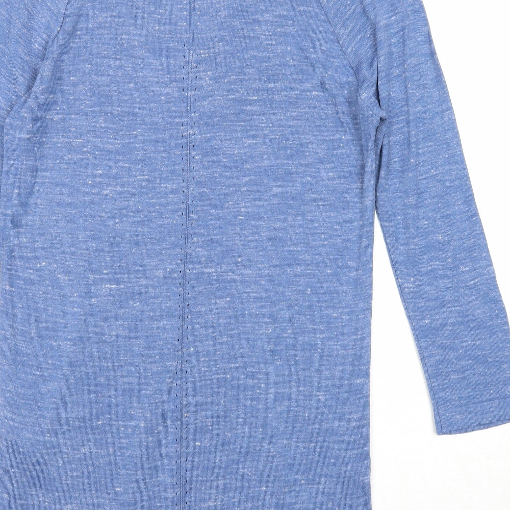 NEXT Womens Blue V-Neck Acrylic Pullover Jumper Size 8