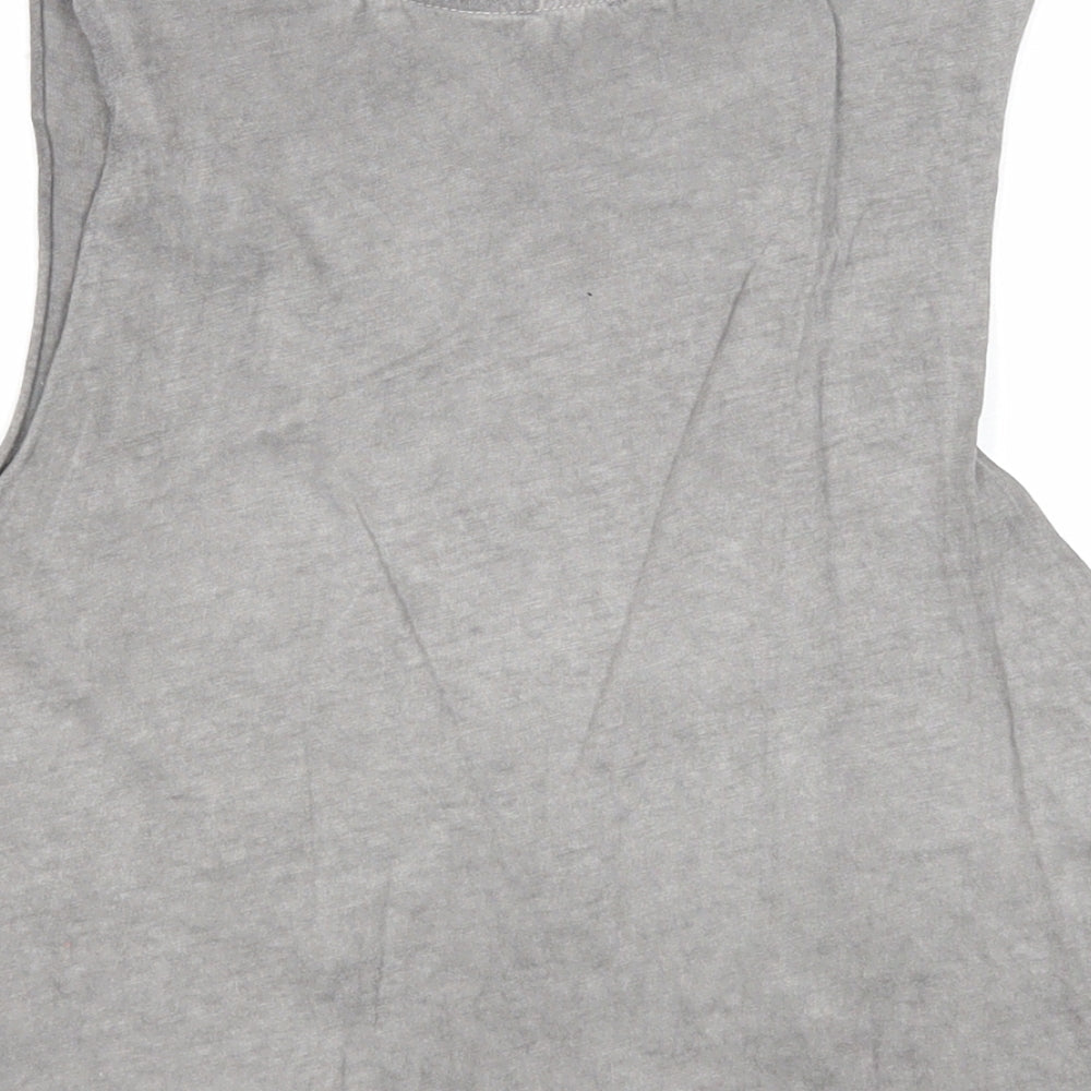 ASOS Womens Grey Cotton Basic Tank Size 8 Round Neck - Rogue Eagles