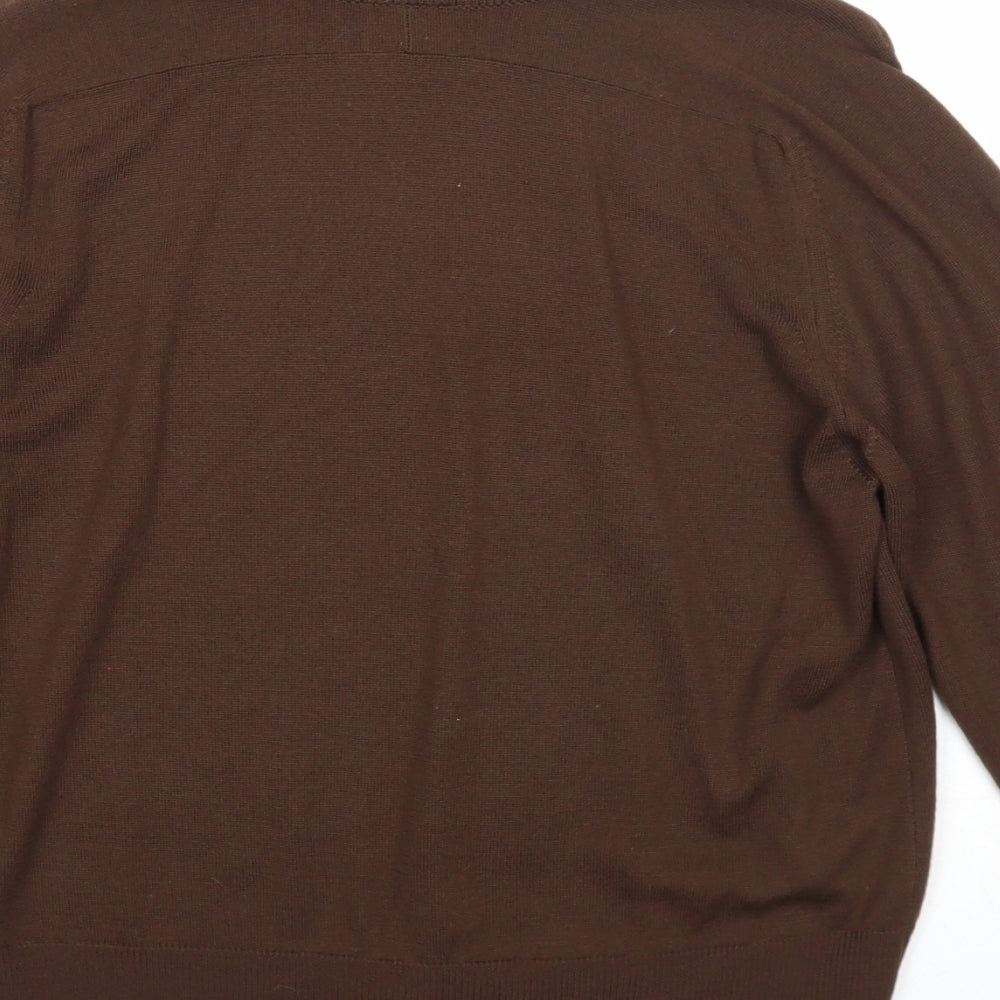 Escorpion Womens Brown Roll Neck Acrylic Pullover Jumper Size M