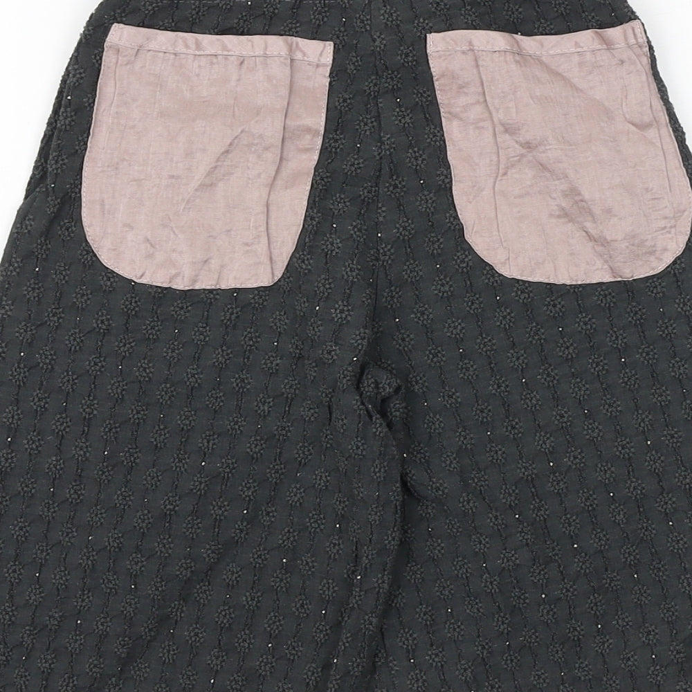 okker Girls Grey Herringbone Polyester Bermuda Shorts Size 5 Years Regular