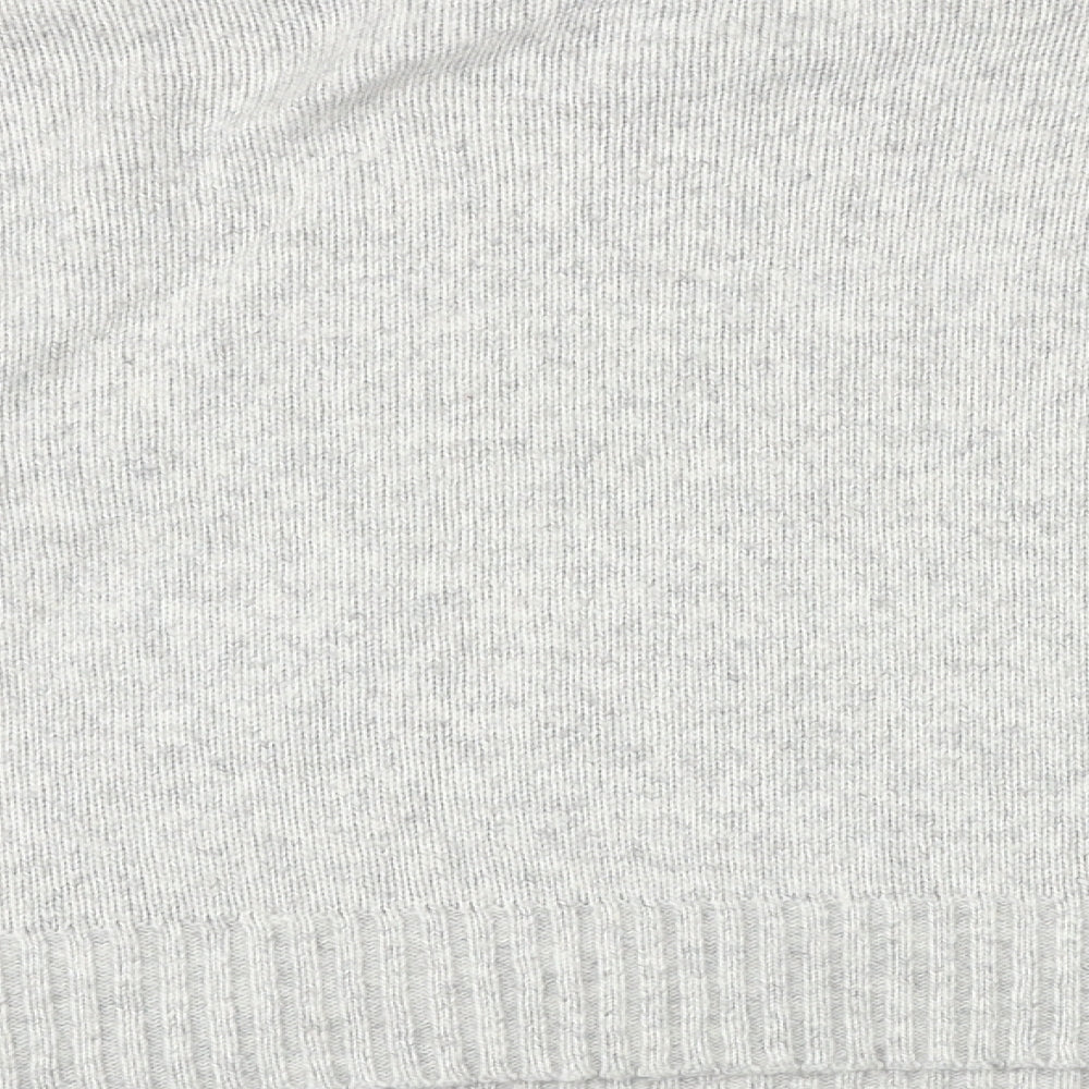 New Look Womens Grey Round Neck Acrylic Pullover Jumper Size M
