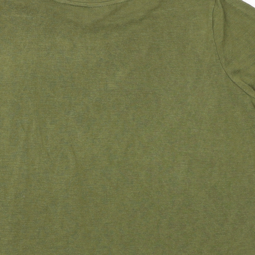 ASOS Womens Green Viscose Basic T-Shirt Size 4 Round Neck