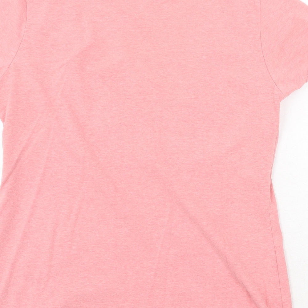 H&M Womens Pink Cotton Basic T-Shirt Size M Round Neck