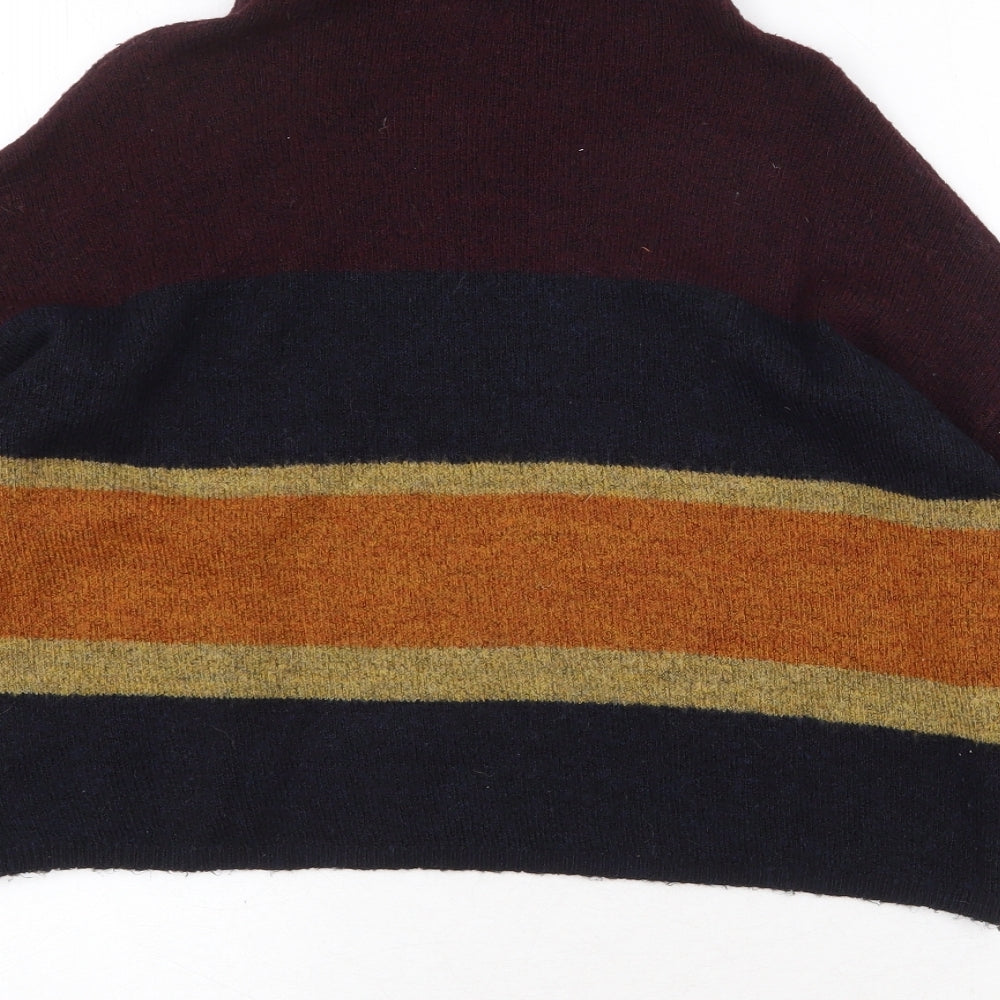 New Look Womens Multicoloured High Neck Acrylic Pullover Jumper Size S