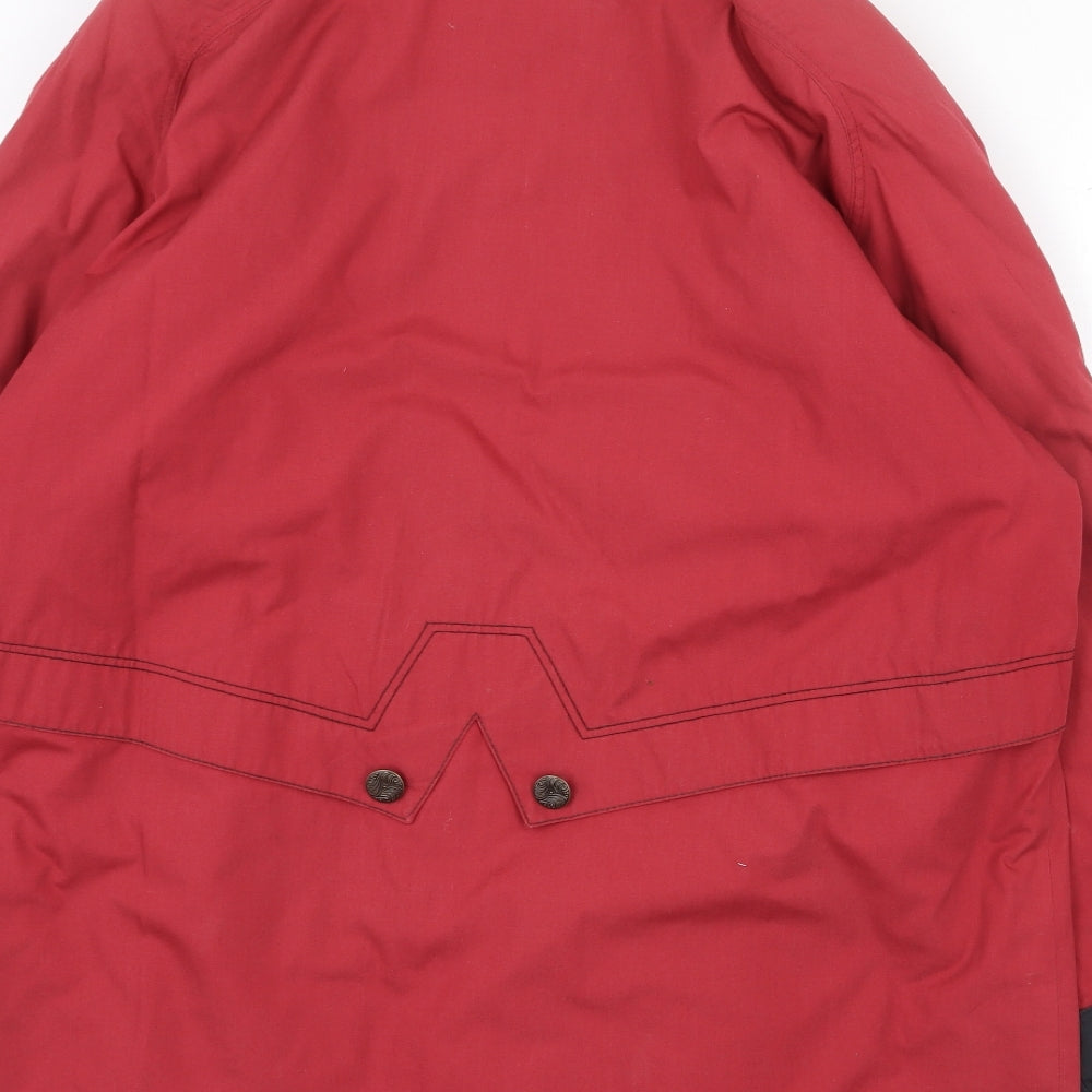 Telemac Womens Red Pea Coat Coat Size 14 Zip
