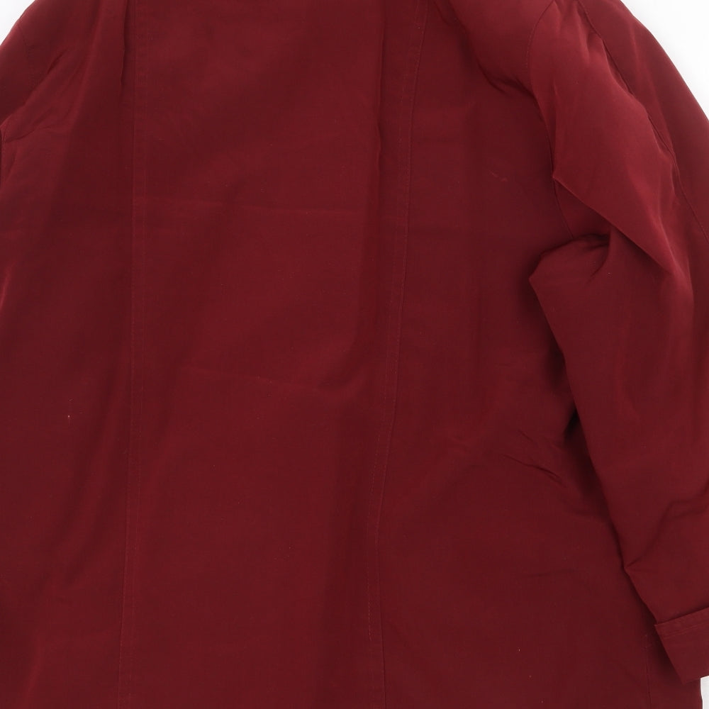 Bonmarché Womens Red Pea Coat Coat Size M Zip