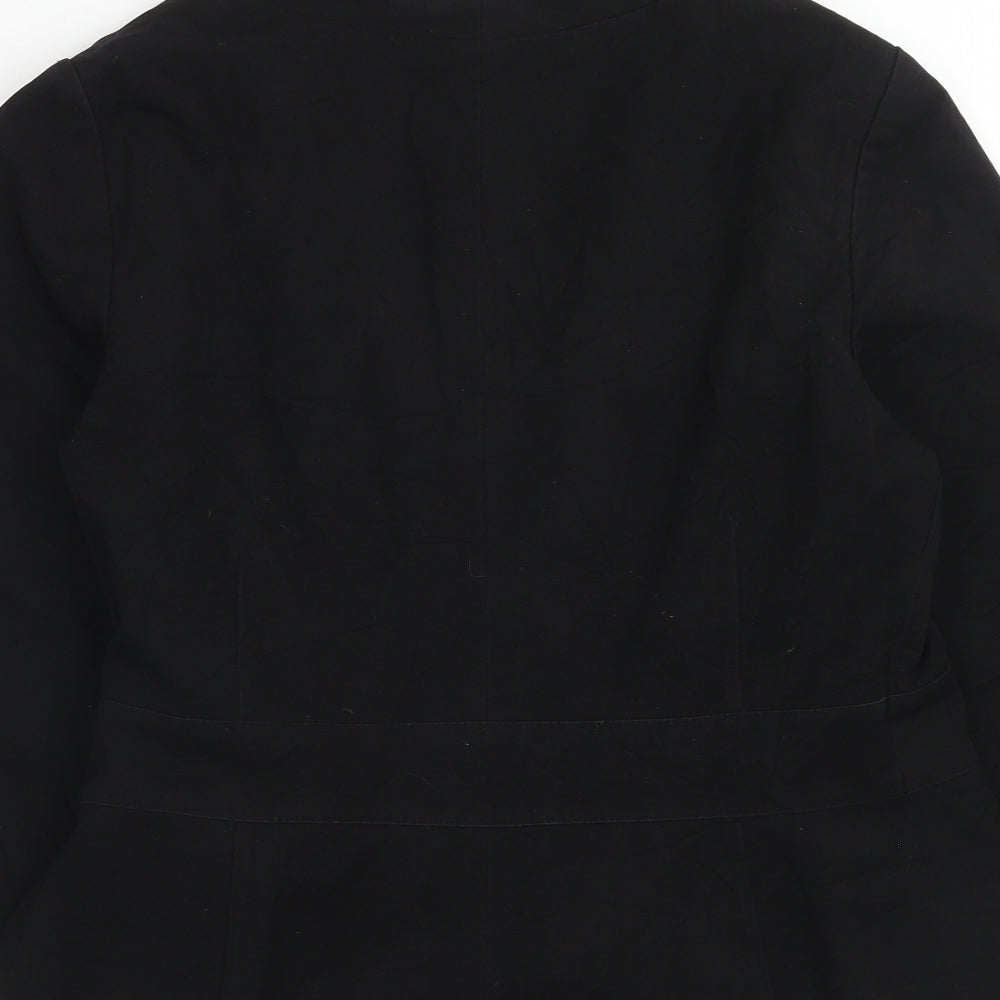 H&M Womens Black Jacket Size 10 Tie - Tie Side