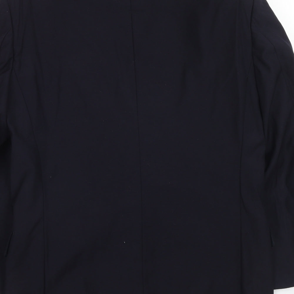 ShiQi Mens Blue Wool Jacket Suit Jacket Size 36 Regular