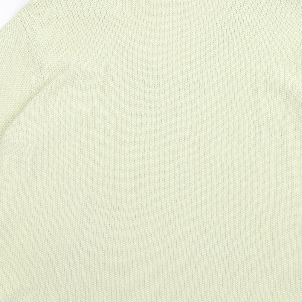 M&Co Womens Green V-Neck Acrylic Pullover Jumper Size 16