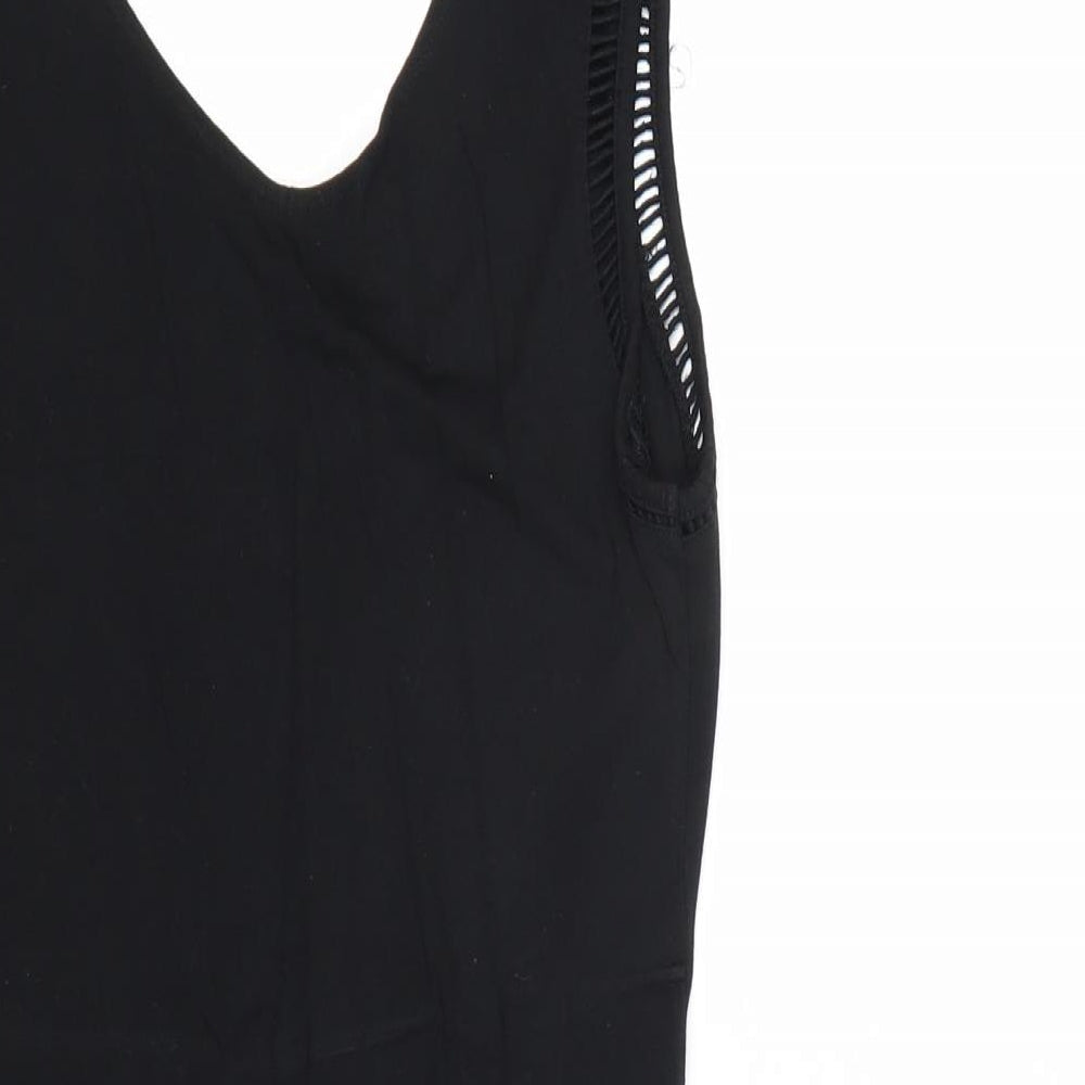 Liz Lange Womens Black Viscose Basic Tank Size XS V-Neck