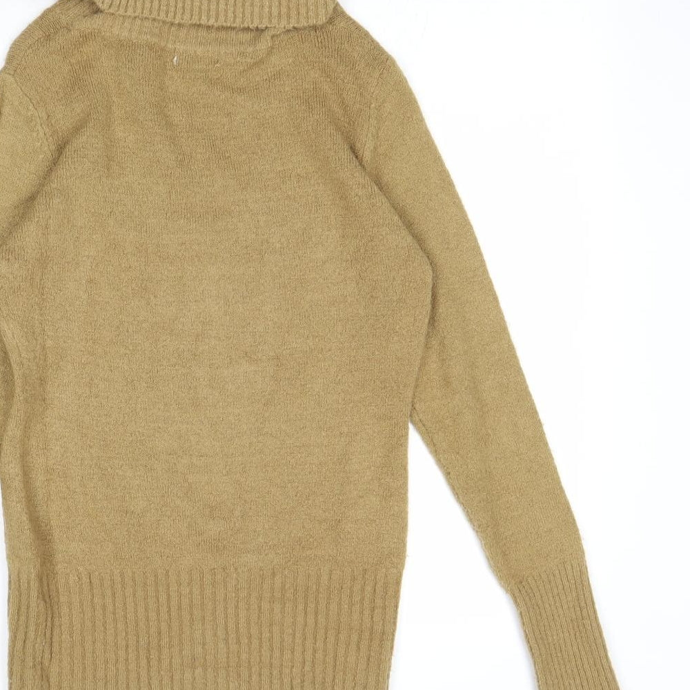 Sutherland Womens Brown Roll Neck Acrylic Pullover Jumper Size S - Size S-M