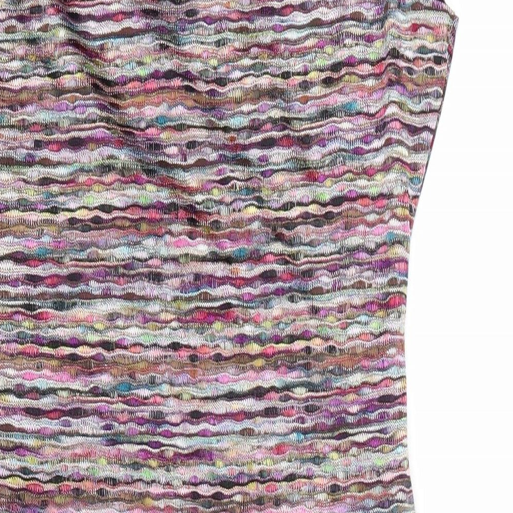Esprit Womens Multicoloured Viscose Bodycon Size S V-Neck Pullover