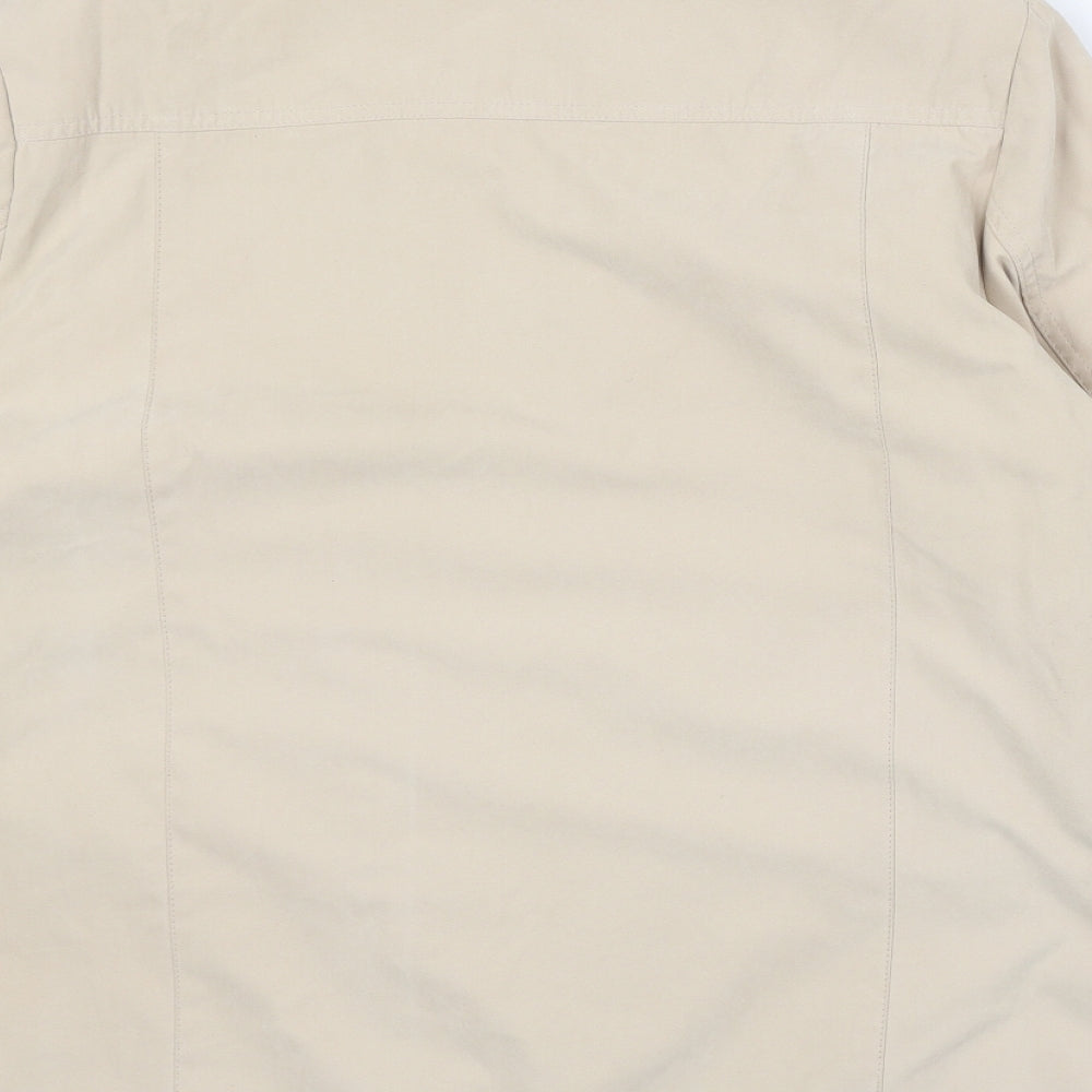 EWM Womens Beige Pea Coat Coat Size 18 Zip