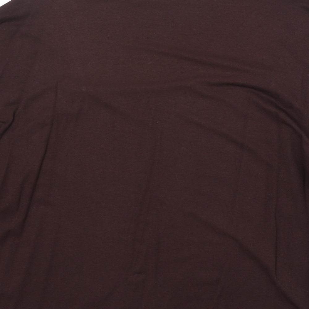 Country Casuals Womens Brown Viscose Basic T-Shirt Size XL Square Neck