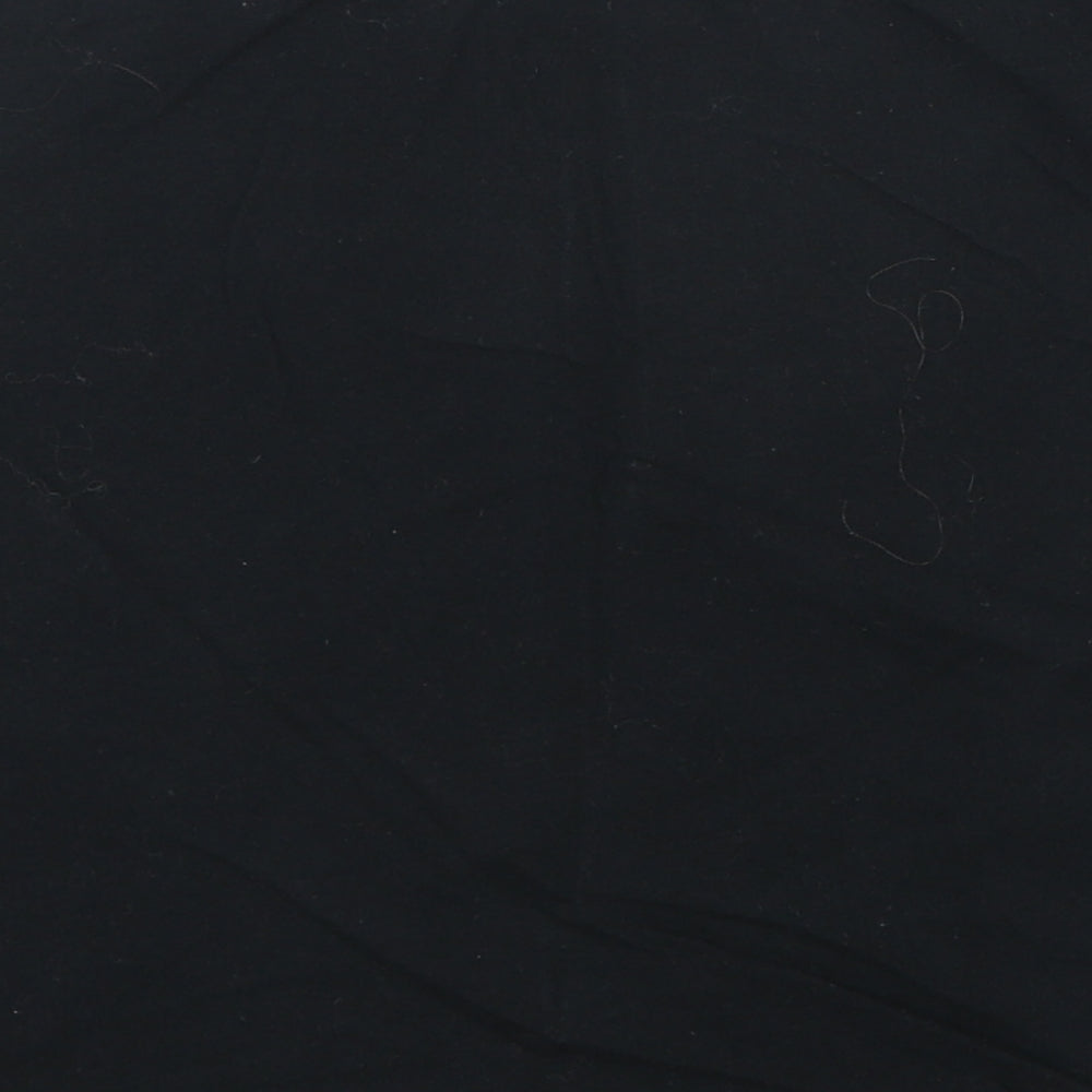 Preworn Womens Black Cotton A-Line Skirt Size 12