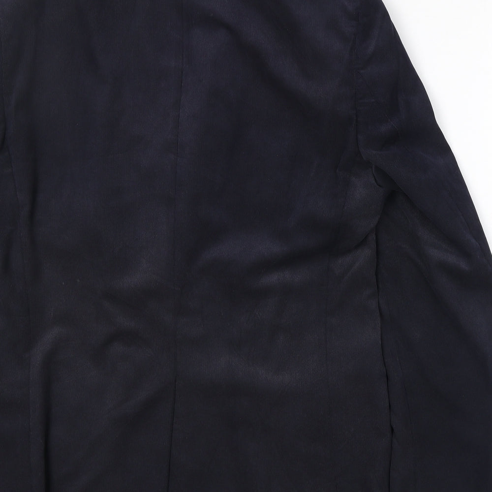 Marks & Spencer Mens Blue Polyester Jacket Blazer Size 38 Regular