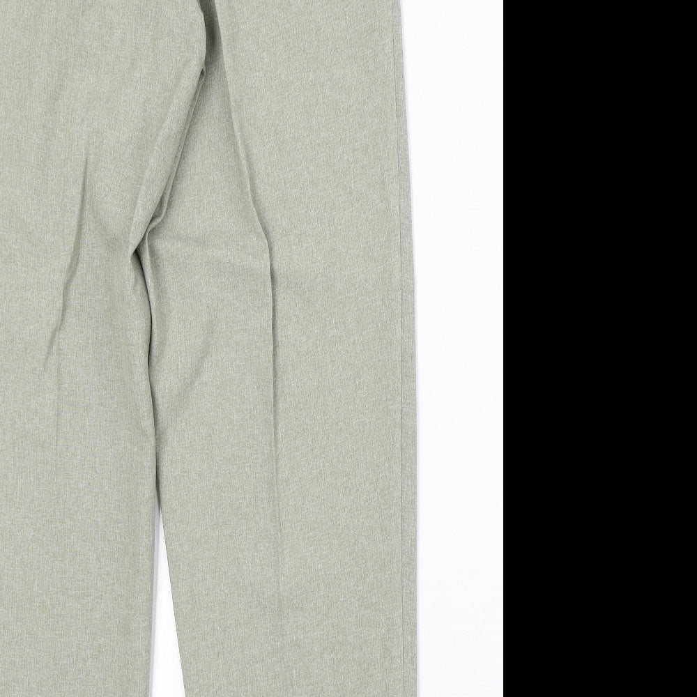 Classic Womens Grey Polyester Trousers Size 10 Regular