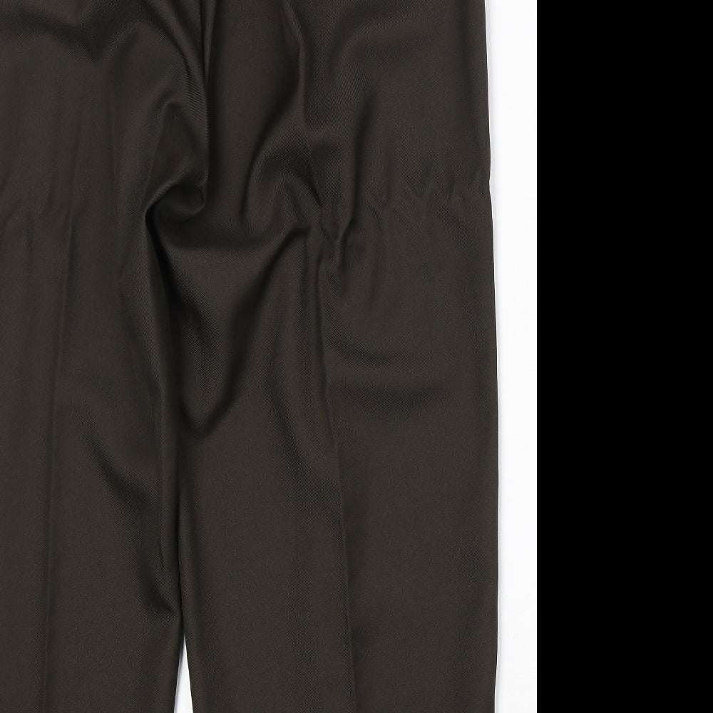 Amalina Womens Brown Polyester Trousers Size 22 Regular