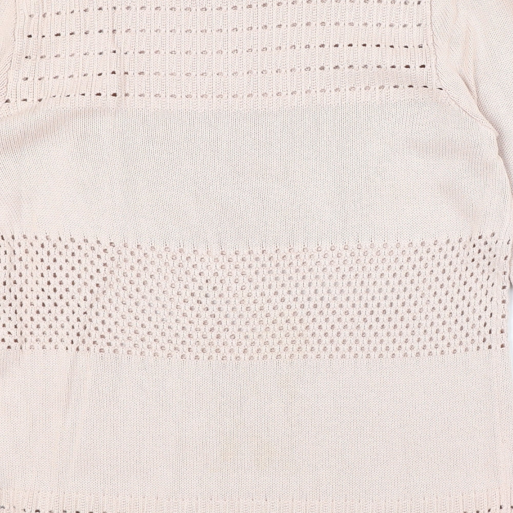 H&M Womens Pink Round Neck Viscose Pullover Jumper Size L