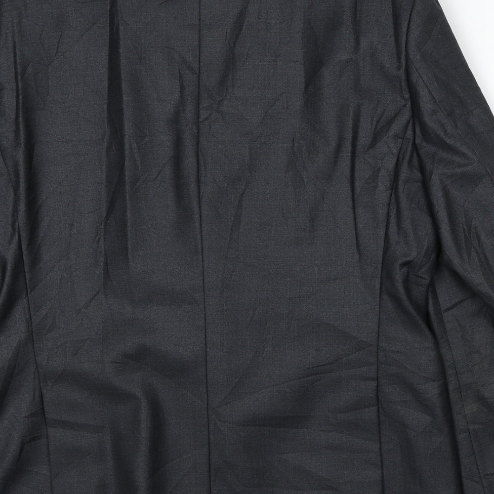 Marks & Spencer Mens Grey Polyester Jacket Suit Jacket Size 40 Regular