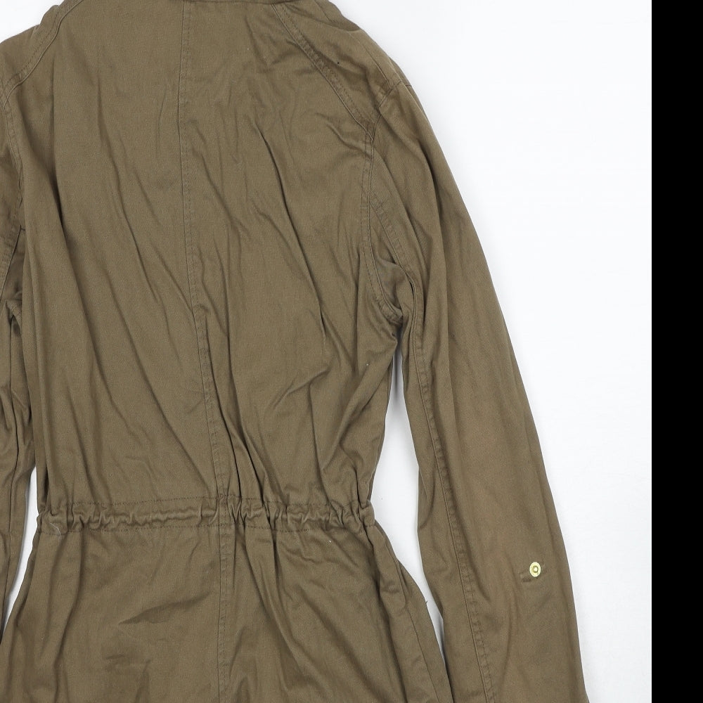 Internacionale Womens Green Jacket Size 8 Zip