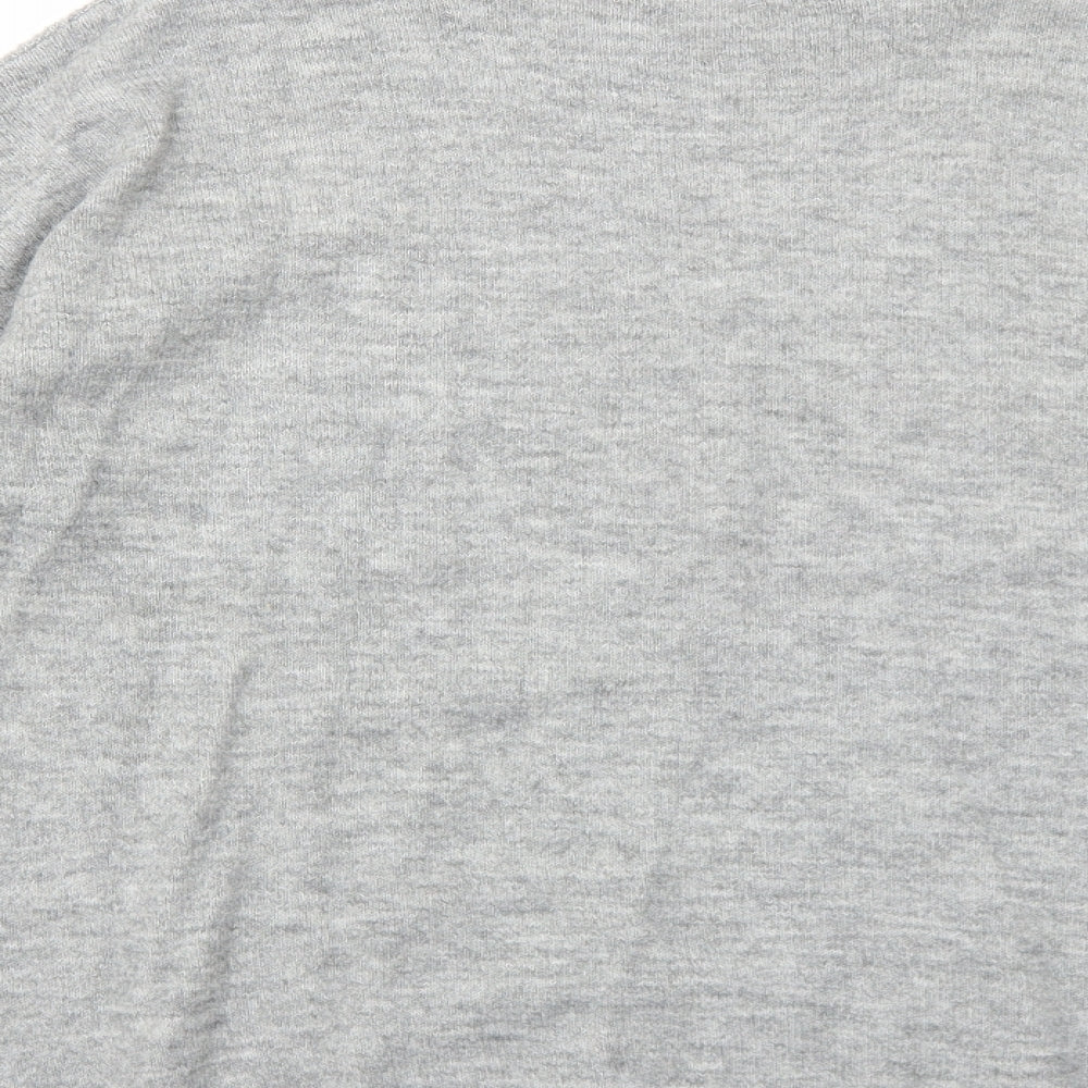 Peacocks Womens Grey Mock Neck Acrylic Pullover Jumper Size M