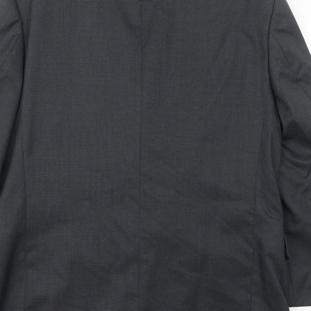 Scott & Taylor Mens Grey Polyester Jacket Suit Jacket Size 44 Regular