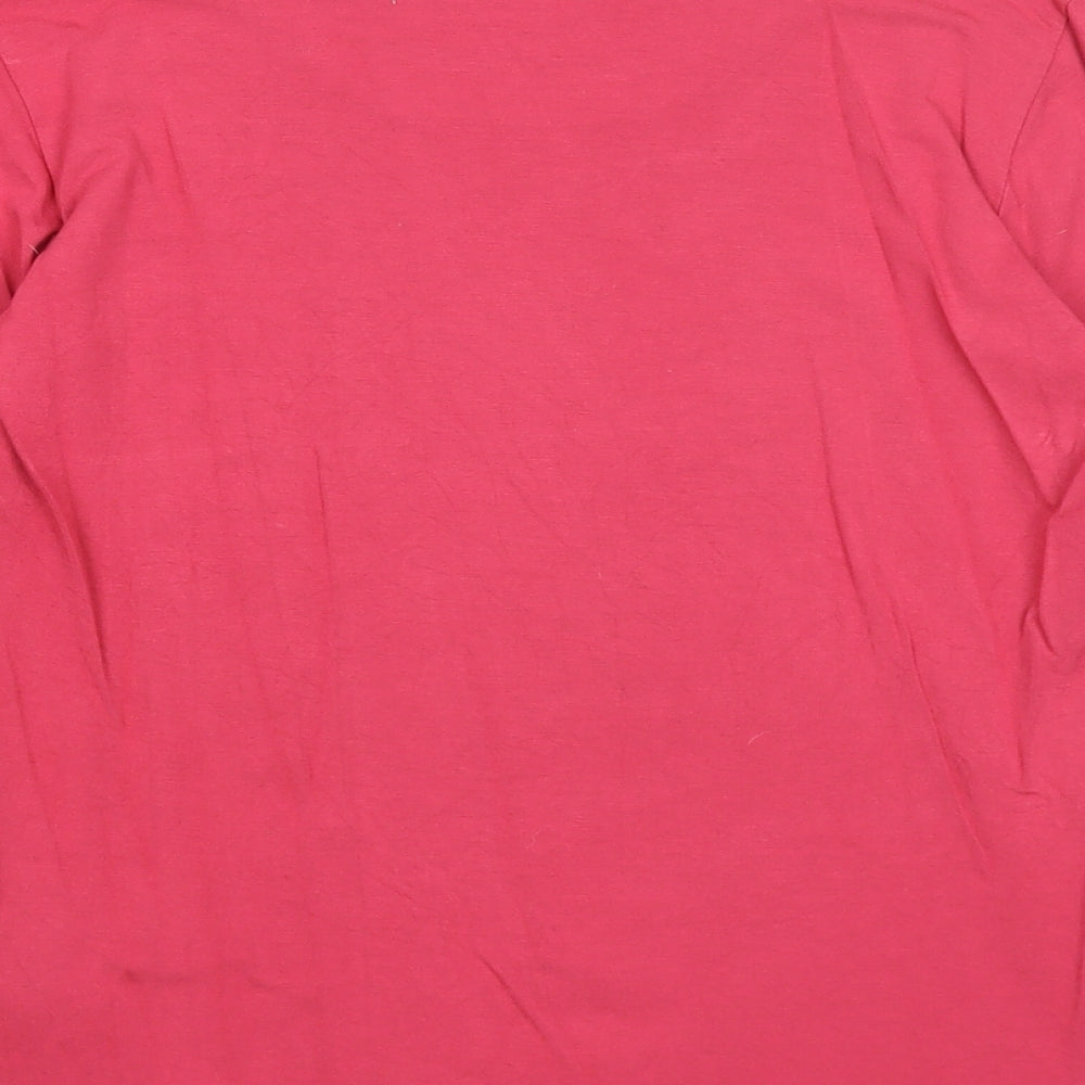 Masai Womens Pink Viscose Basic T-Shirt Size M Round Neck
