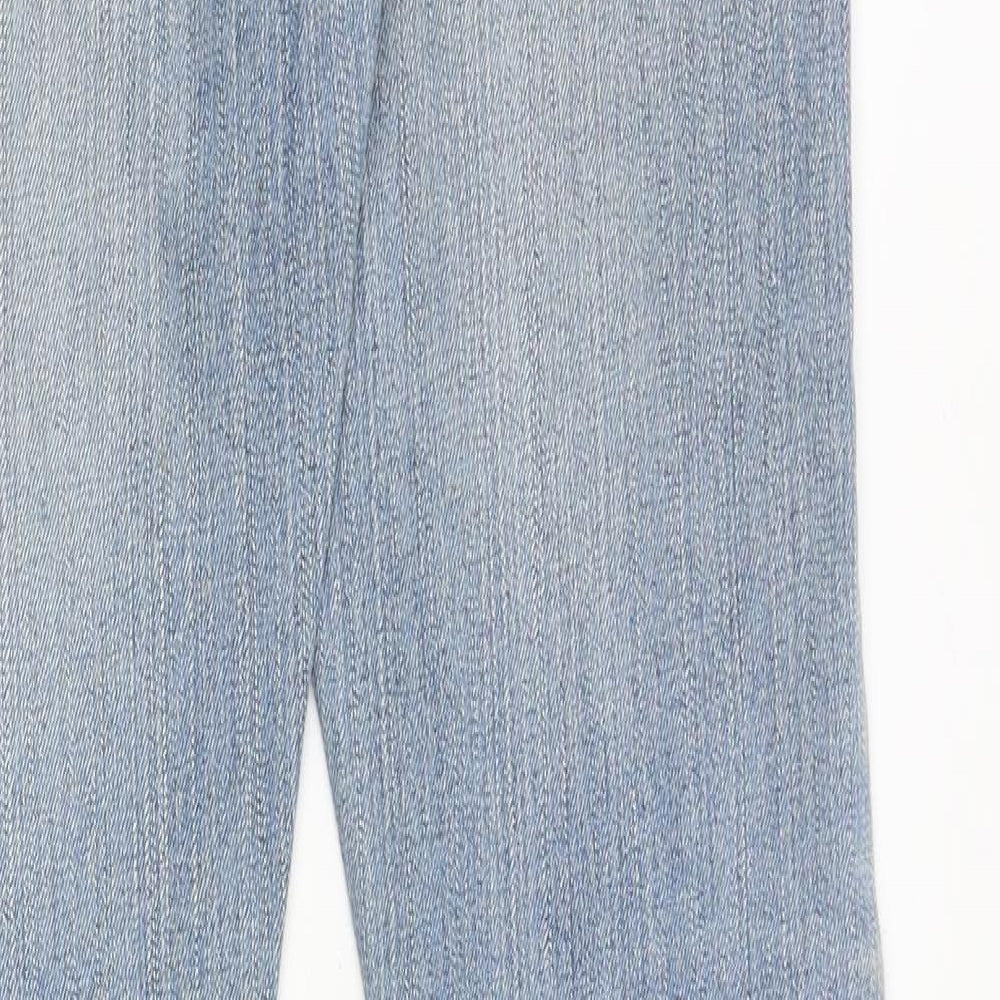 La Redoute Womens Blue Cotton Skinny Jeans Size 4 Regular Zip