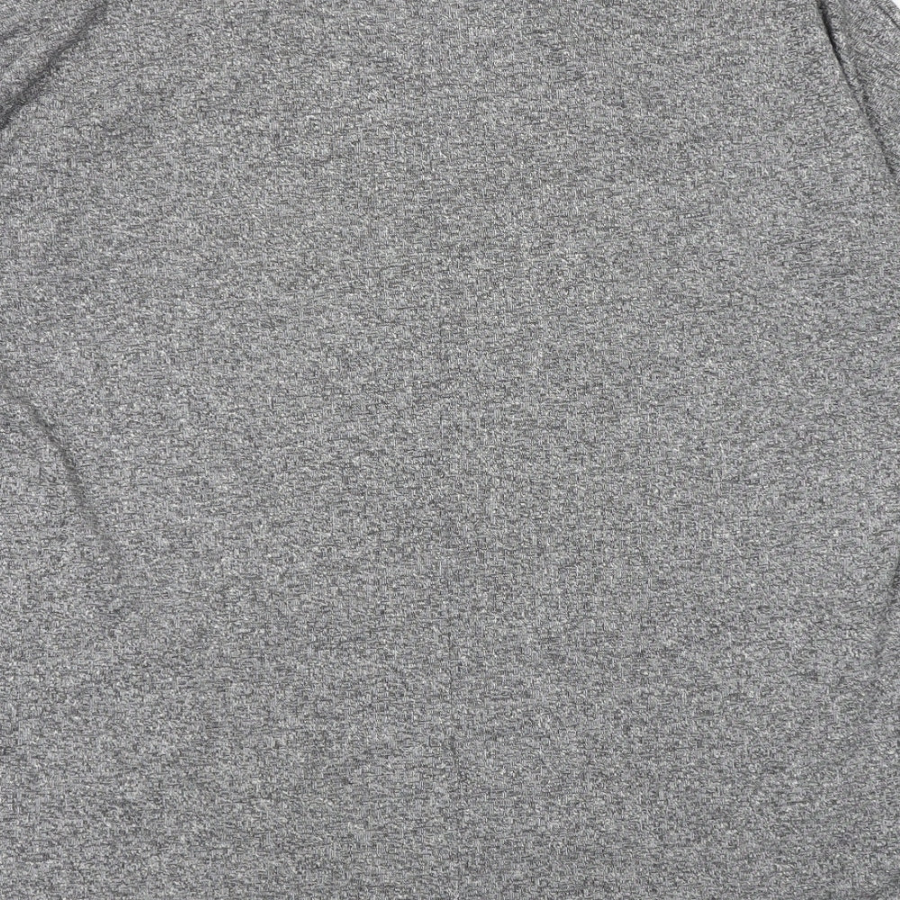 Topshop Womens Grey Viscose Basic T-Shirt Size 8 Round Neck