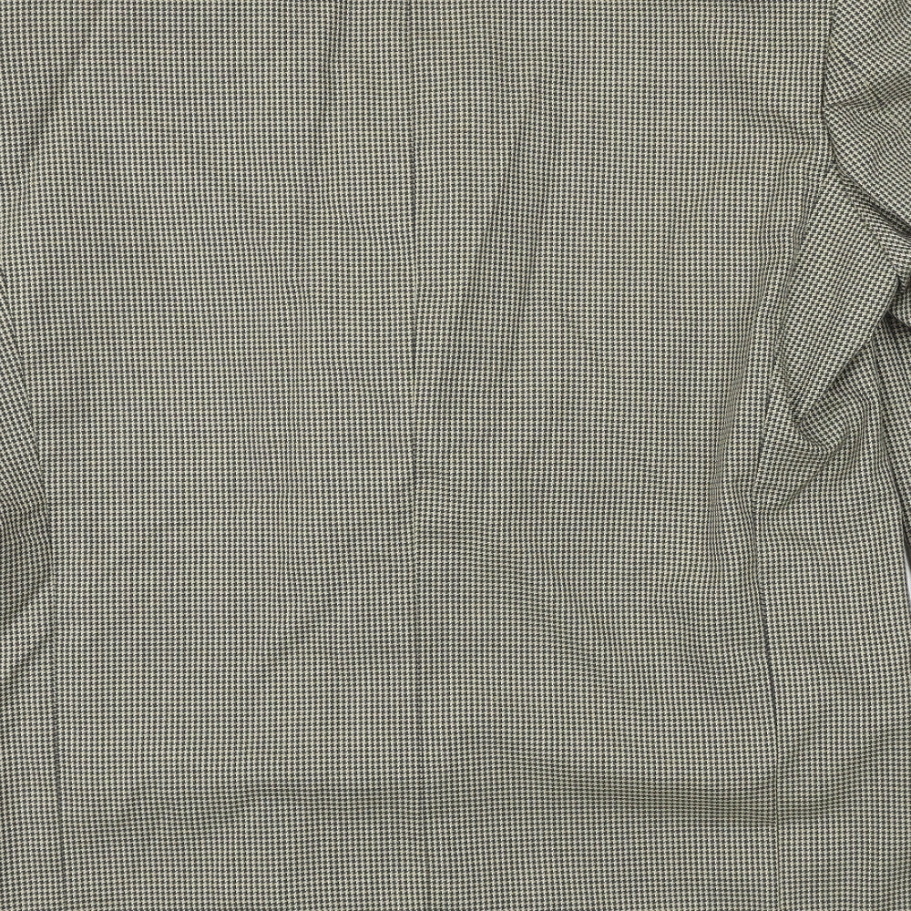 Burton Mens Brown Geometric Wool Jacket Blazer Size 40 Regular