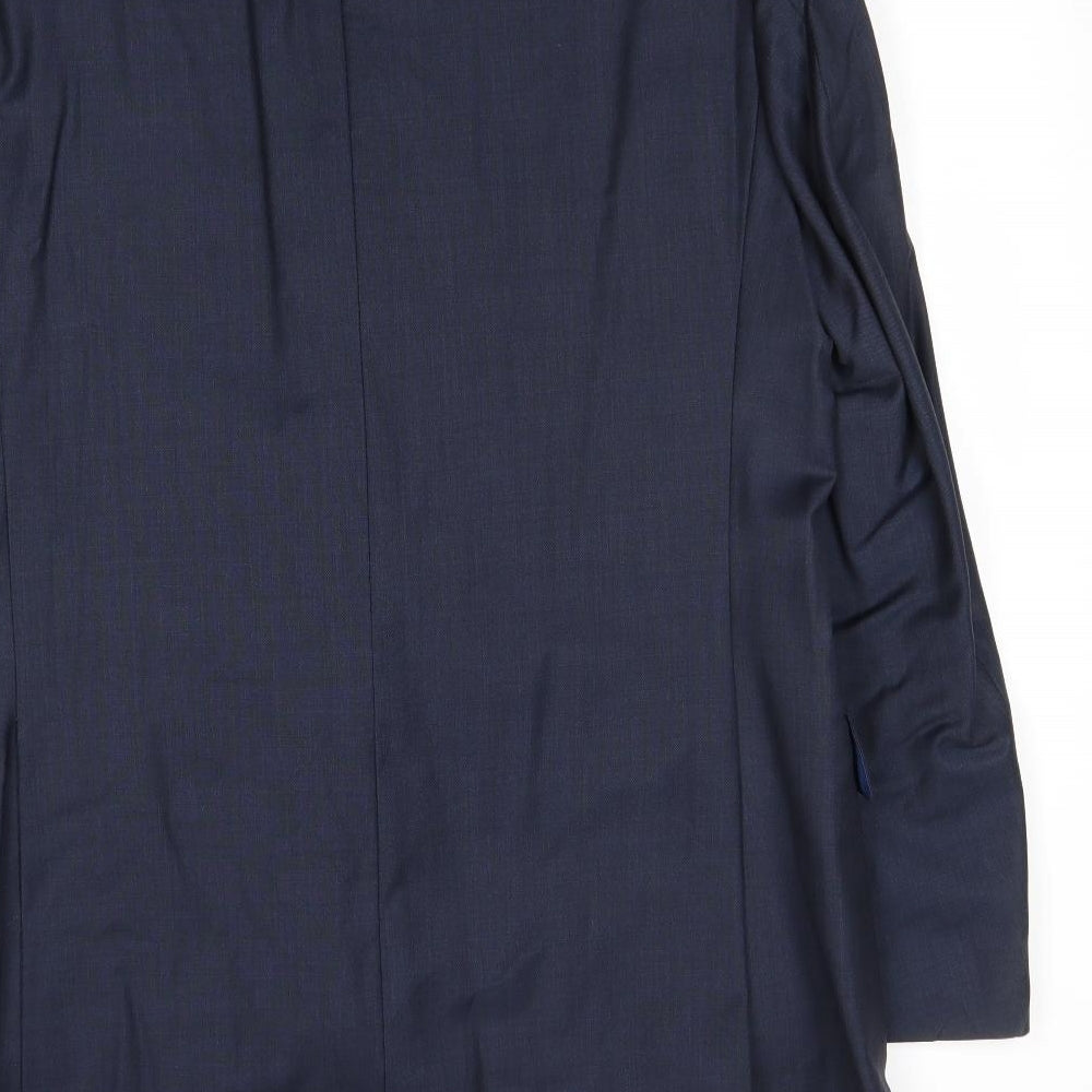 Marks & Spencer Mens Blue Wool Jacket Suit Jacket Size 42 Regular