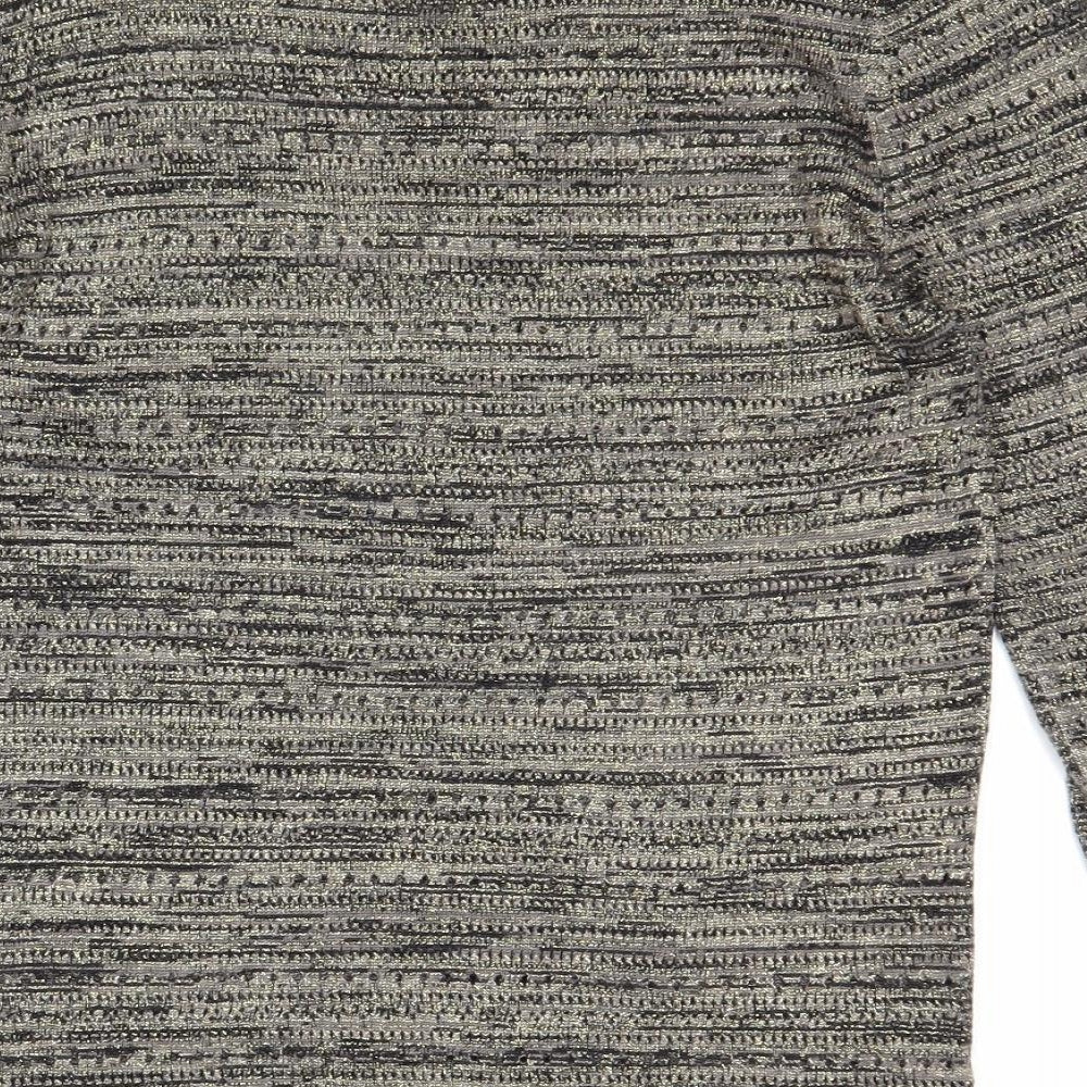 Country Casuals Womens Gold V-Neck Viscose Pullover Jumper Size S