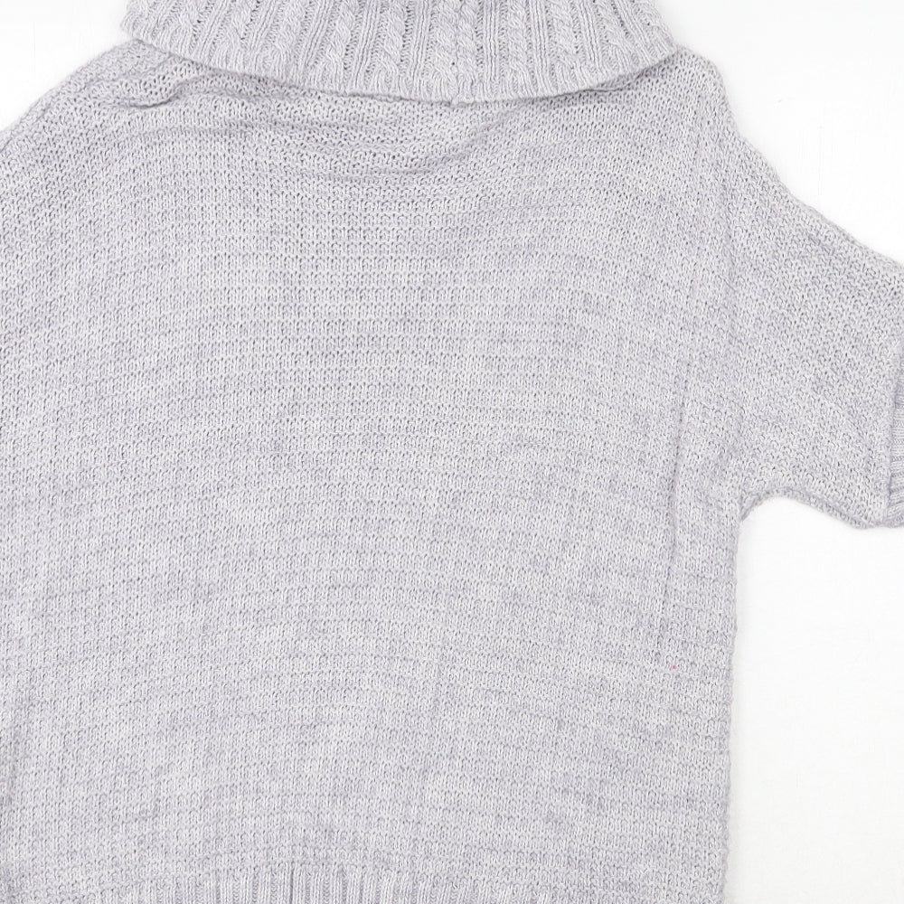 Dorothy Perkins Womens Grey Round Neck Acrylic Pullover Jumper Size 16
