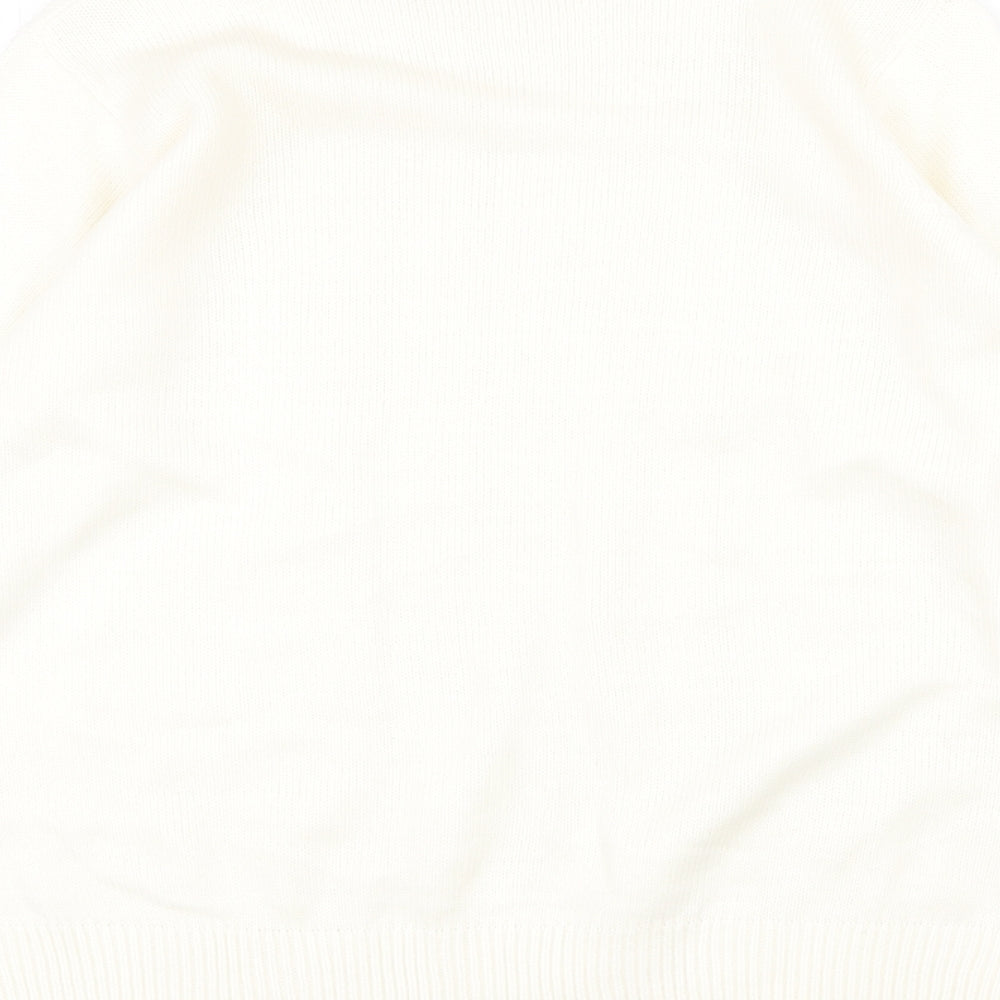 EWM Womens White Round Neck Acrylic Pullover Jumper Size 14 - Size 14-16