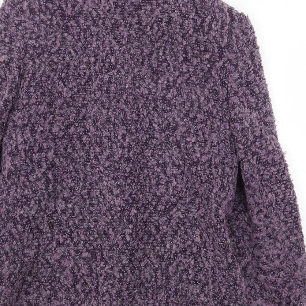 EWM Womens Purple Jacket Blazer Size 10 Button