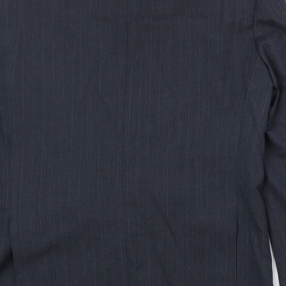 Canada Mens Blue Polyester Jacket Suit Jacket Size 40 Regular