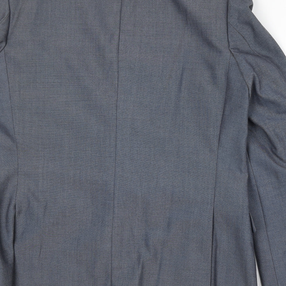 Marks & Spencer Mens Grey Polyester Jacket Suit Jacket Size 44 Regular