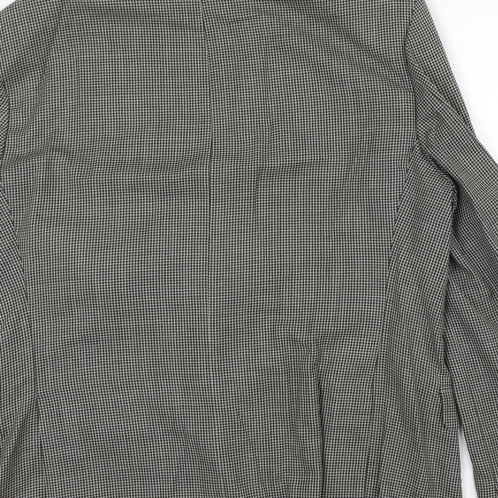 Marks & Spencer Mens Beige Geometric Wool Jacket Suit Jacket Size 44 Regular