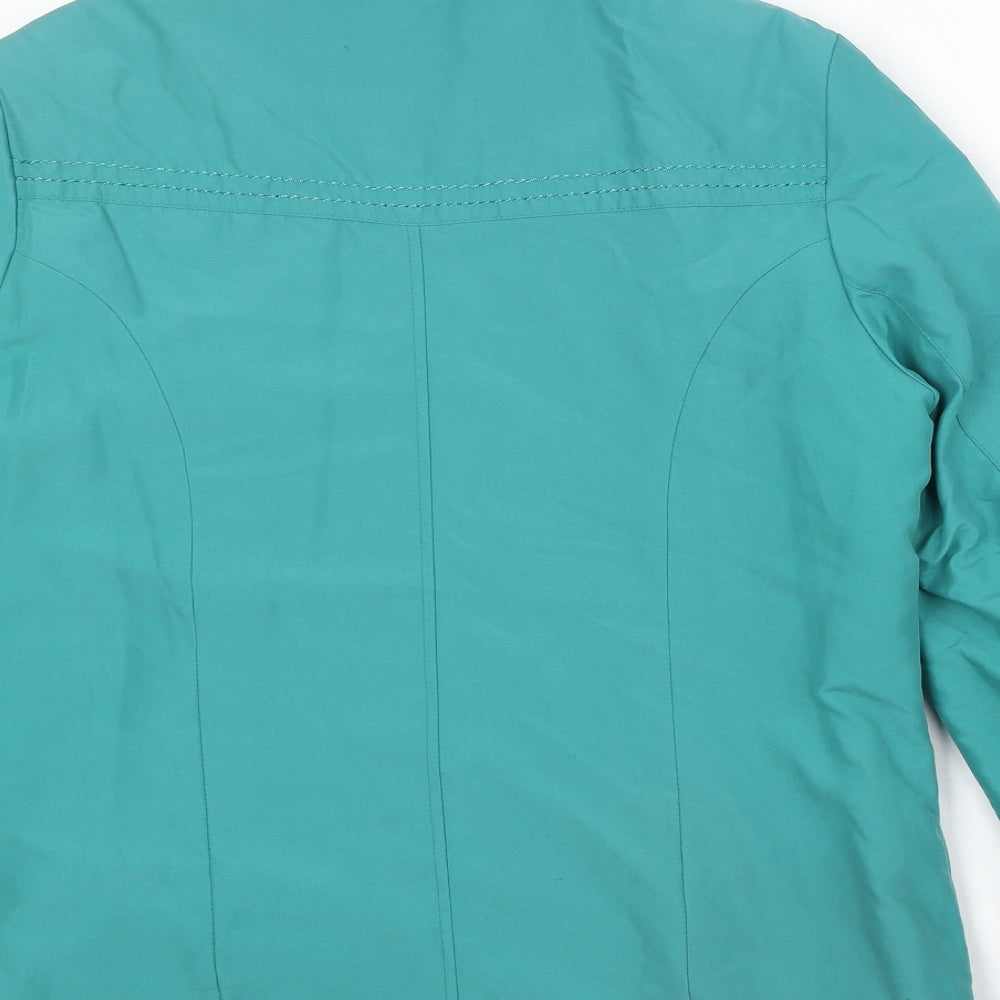 Eleganze Womens Green Jacket Size M Zip