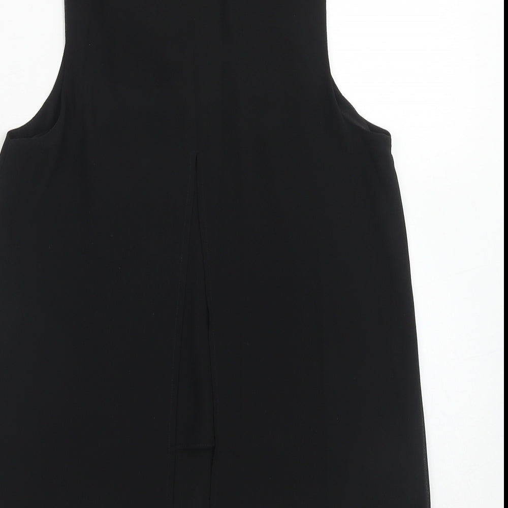 New Look Womens Black Polyester Basic Blouse Size 8 Round Neck