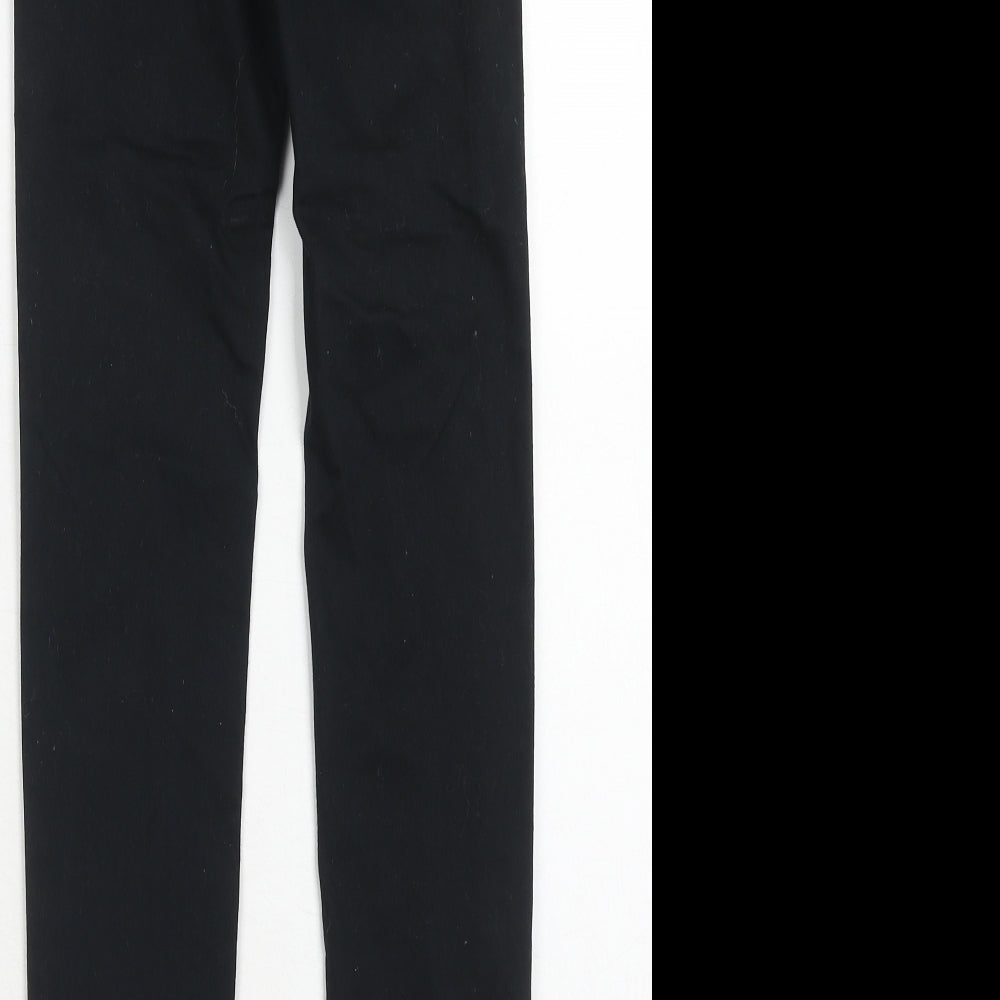 H&M Womens Black Cotton Jegging Jeans Size 4 Regular