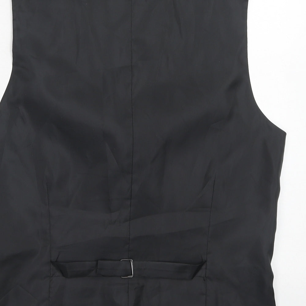 Marks & Spencer Mens Grey Polyester Jacket Suit Waistcoat Size 38 Regular