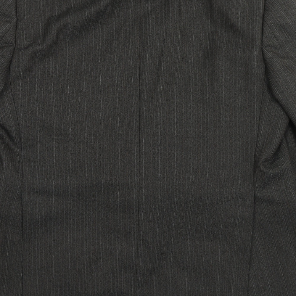Westbury Mens Grey Striped Polyester Jacket Suit Jacket Size 44 Regular